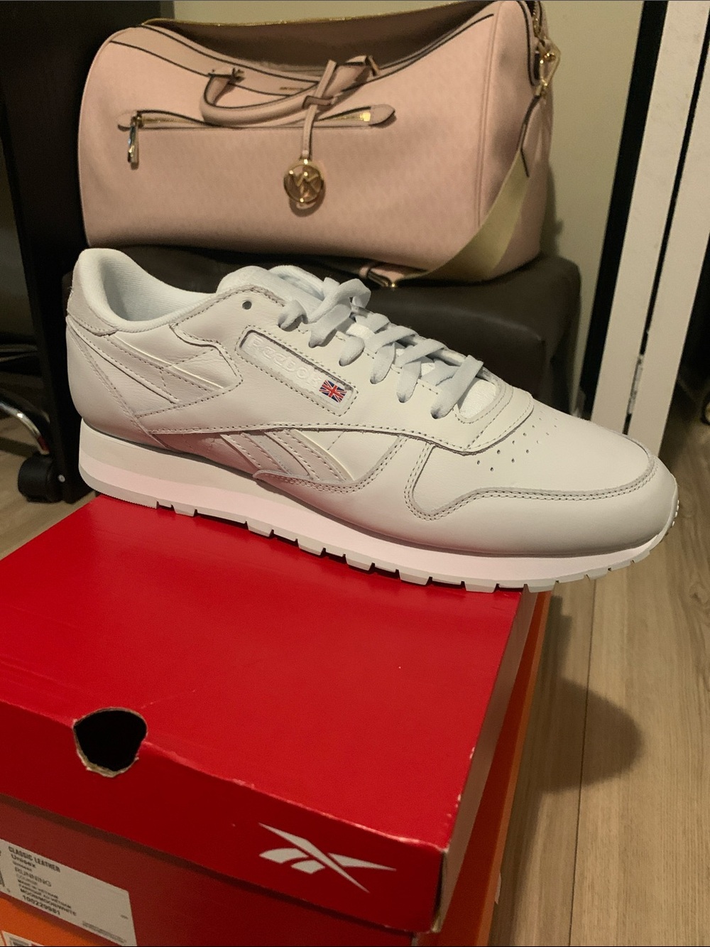 Reebok Classic Men's GREY Leather Sneakers